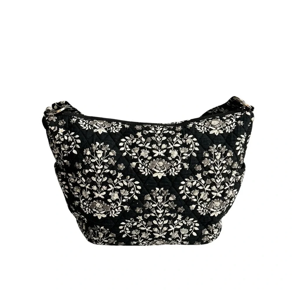 Vera Bradley Chandelier Noir Hobo Bag Essential Shoulder Purse Quilted Bohemian
